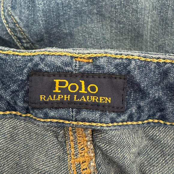 Polo Ralph Lauren Jeans Girls 12 Wide Leg Patchwork Paint Splatter Elastic Waist - Picture 8 of 10